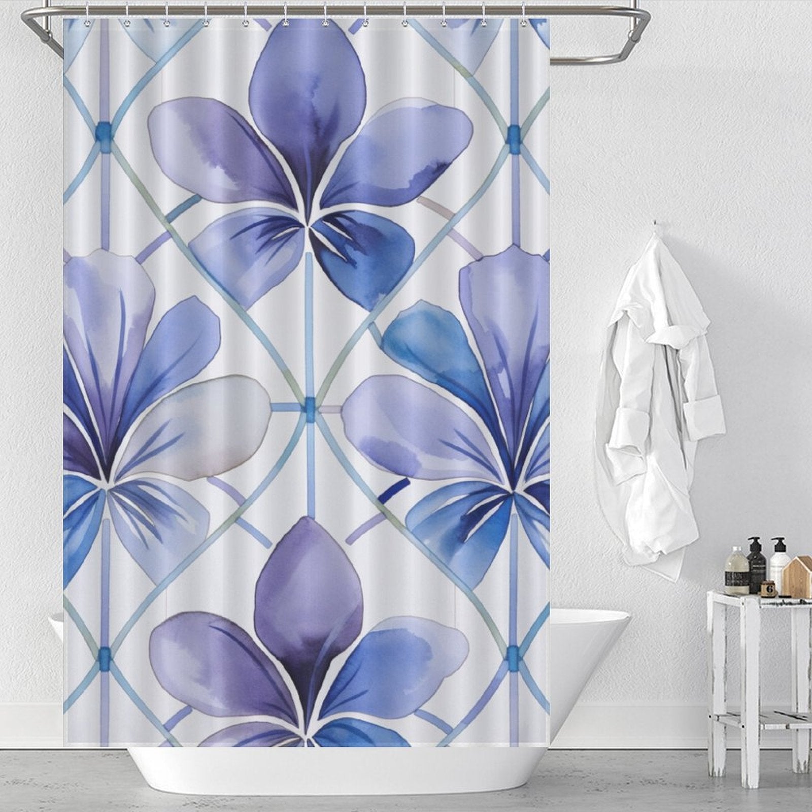 Pastel Luxury Periwinkle Shower Curtain