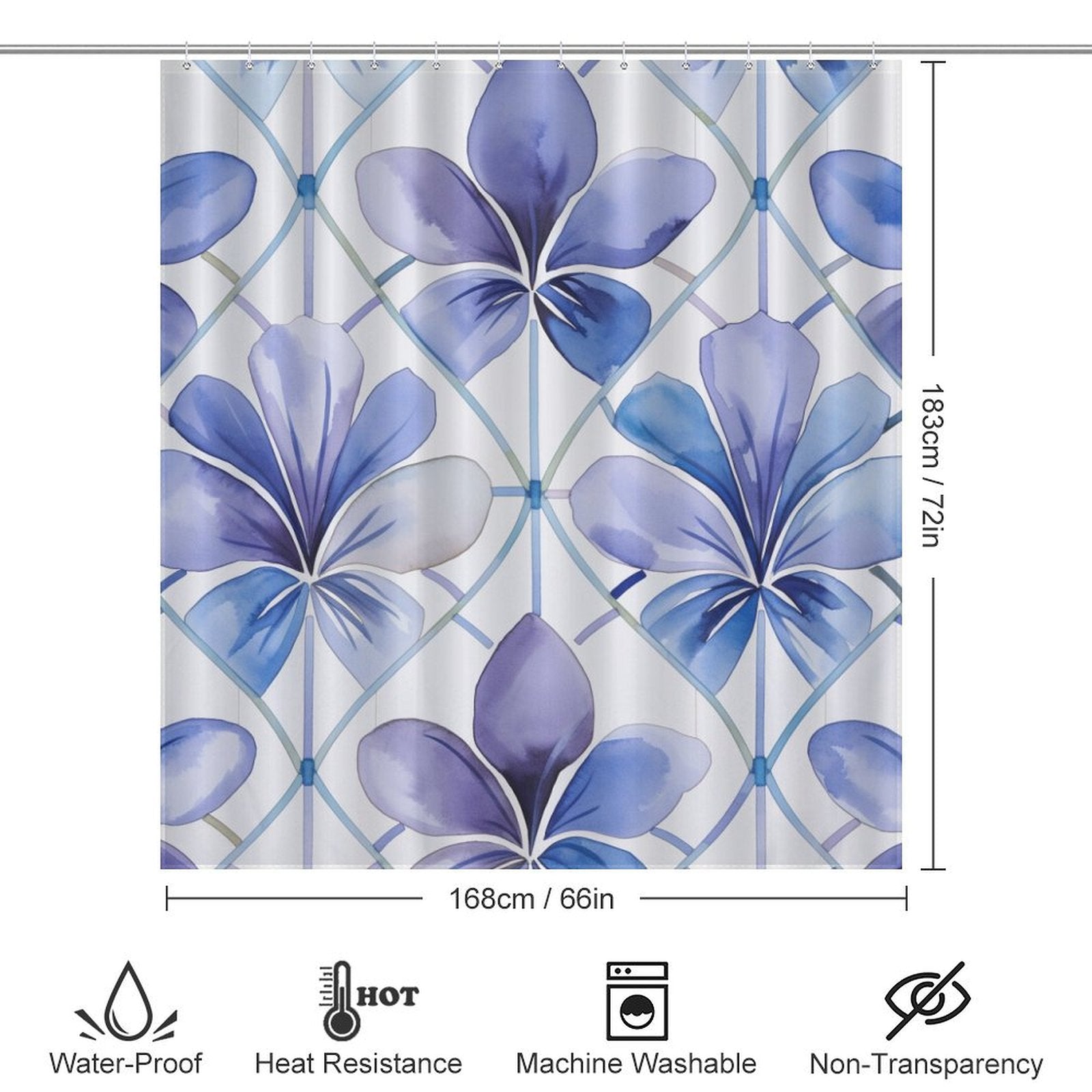 Pastel Luxury Periwinkle Shower Curtain