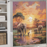 Pastel Sky Happy Elephant Shower Curtain