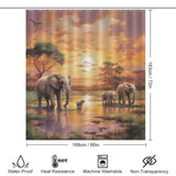 Pastel Sky Happy Elephant Shower Curtain