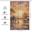 Pastel Sky Happy Elephant Shower Curtain