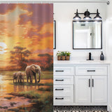 Pastel Sky Happy Elephant Shower Curtain