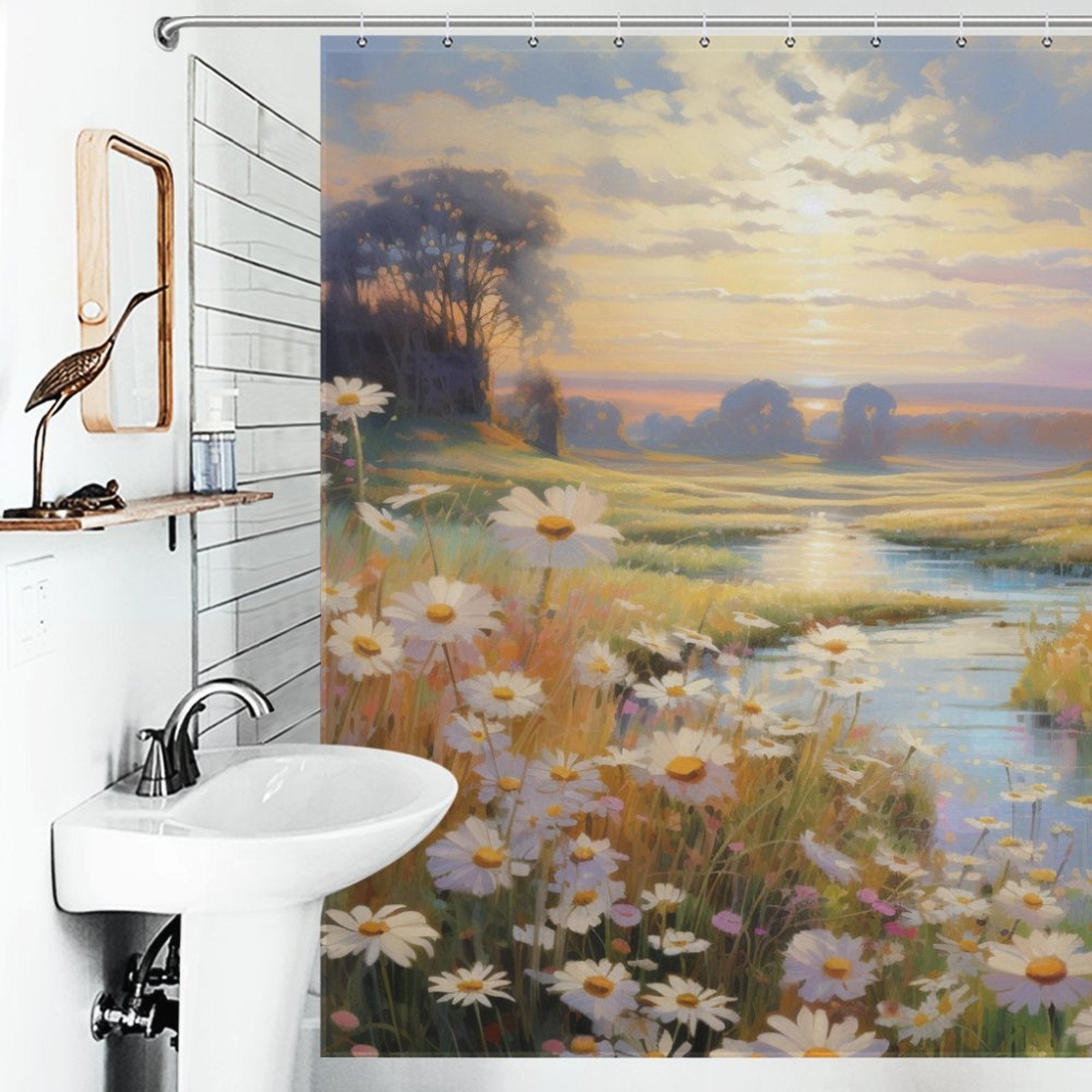 Pastoral Bliss Spring Flowers Shower Curtain