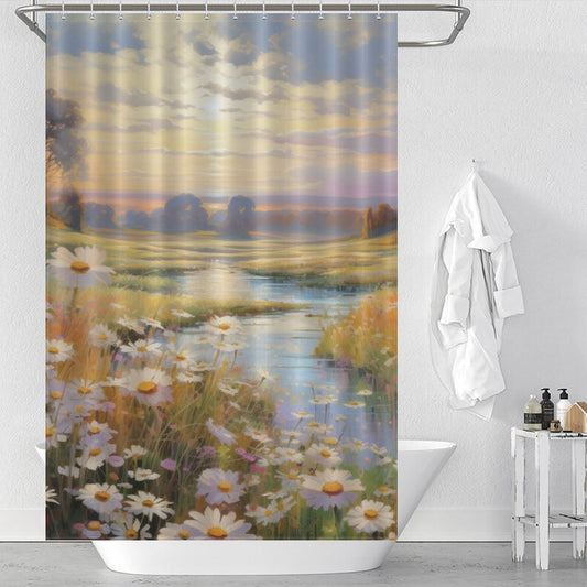 Pastoral Bliss Spring Flowers Shower Curtain