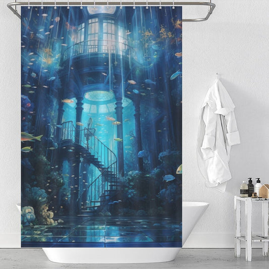 Peaceful Fish Maze Shower Curtain