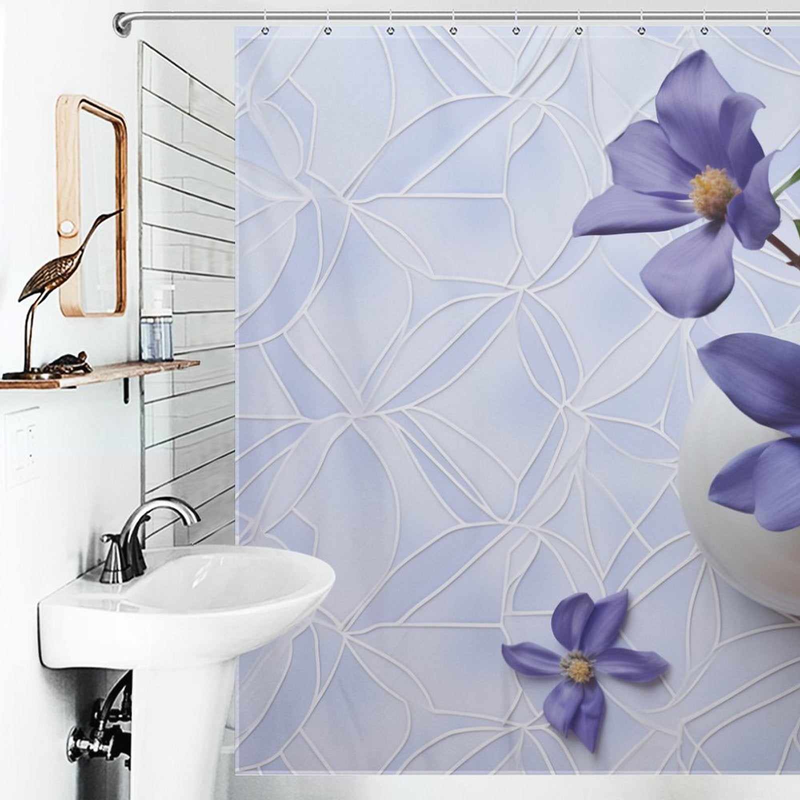 Peaceful Periwinkle Shower Curtain