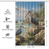 Pelican Beach Shower Curtain Seaside Whispers