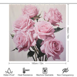 Petal Perfection Pink Rose Shower Curtain