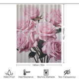 Petal Perfection Pink Rose Shower Curtain