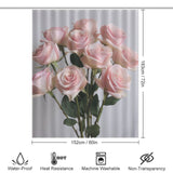 Pink Rose Shower Curtain