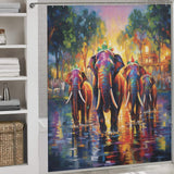 Playful Happy Elephant Shower Curtain