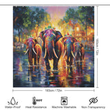 Playful Happy Elephant Shower Curtain