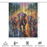 Playful Happy Elephant Shower Curtain