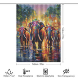 Playful Happy Elephant Shower Curtain