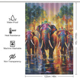 Playful Happy Elephant Shower Curtain