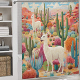 Playful Llama Shower Curtain