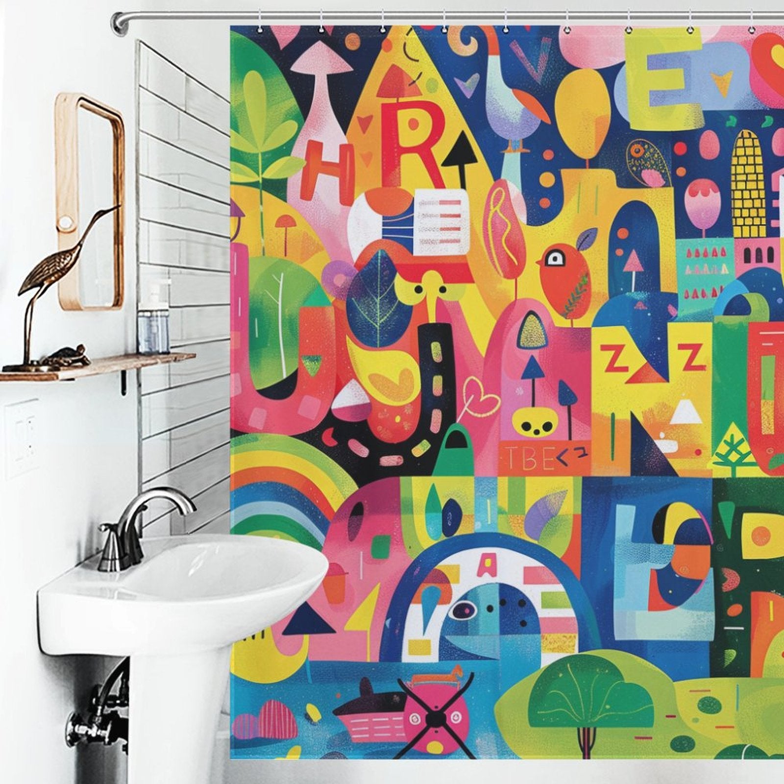 Playful Parade Alphabet Shower Curtain