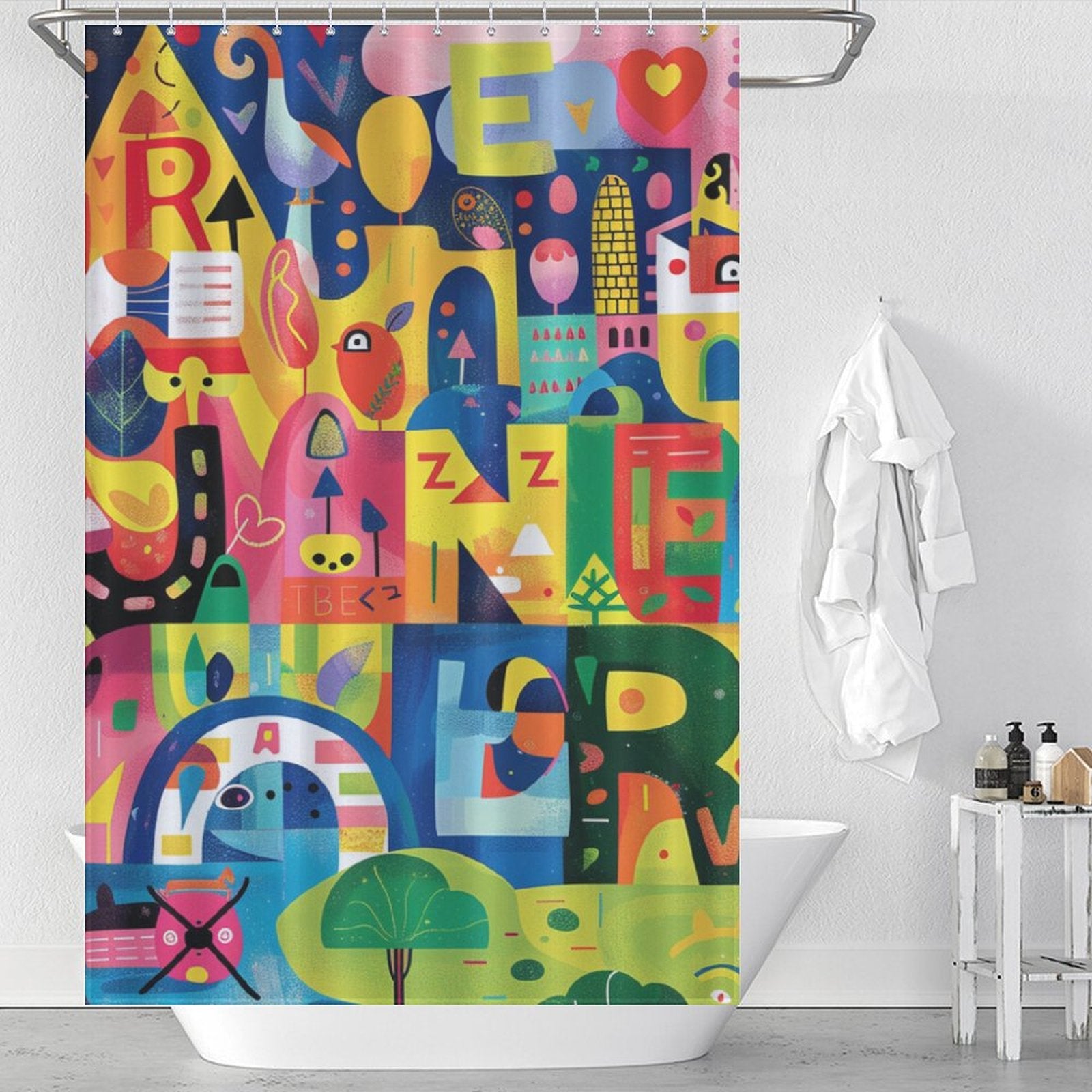 Playful Parade Alphabet Shower Curtain