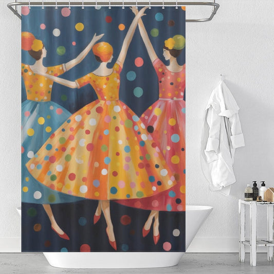 Playful Polka Dot Shower Curtain