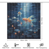 Playful goldfish shower curtain Joy 