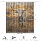 Prairie Landscape Bull Shower Curtain