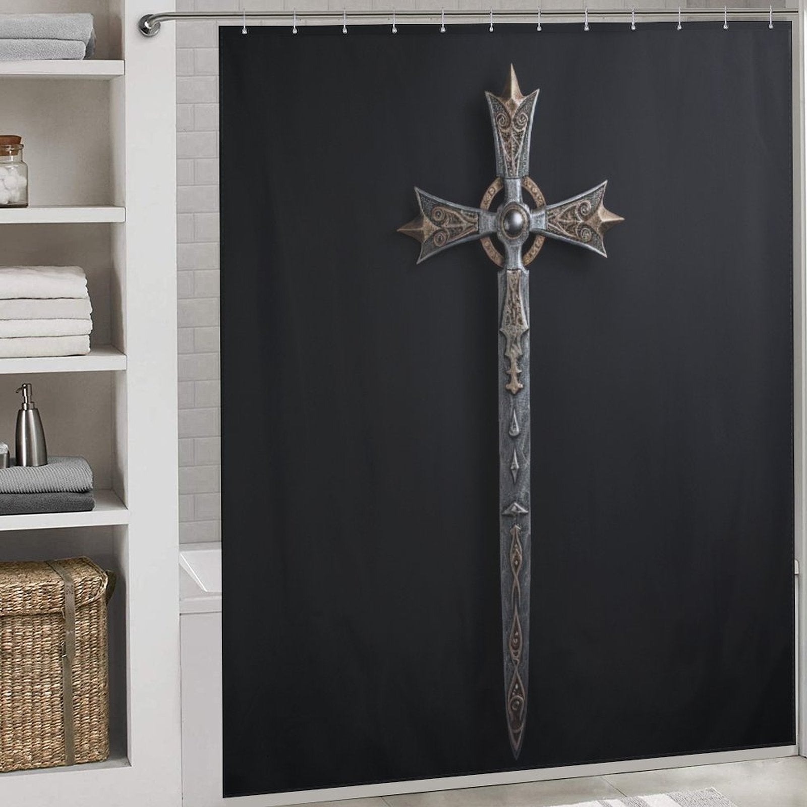 Primitive Spear Shower Curtain