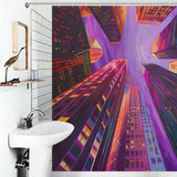 Pulse of the City Cityscape Shower Curtain
