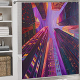 Pulse of the City Cityscape Shower Curtain