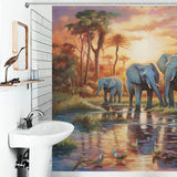 Radiant Happiness Happy Elephant Shower Curtain