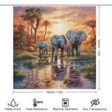 Radiant Happiness Happy Elephant Shower Curtain