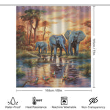 Radiant Happiness Happy Elephant Shower Curtain