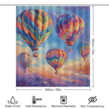 Rainbow Skies Hot Air Balloon Shower Curtain