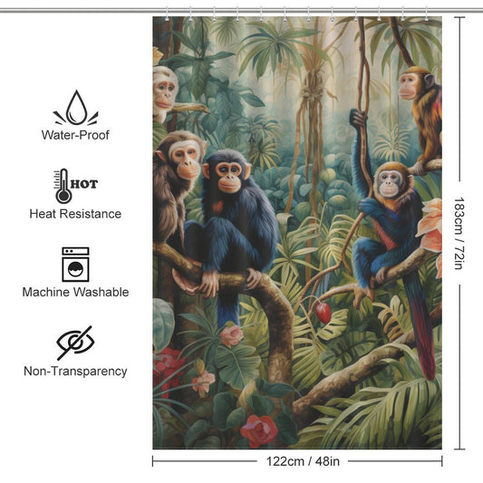 Rainforest Antics Monkey Shower Curtain