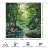 Realistic Forest Bamboo Shower Curtain