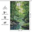 Realistic Forest Bamboo Shower Curtain