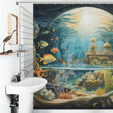 Realistic Vibrant Aquarium Shower Curtain