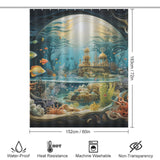 Realistic Vibrant Aquarium Shower Curtain