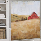 Red Barns Farmhouse Shower Curtain