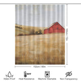 Red Barns Farmhouse Shower Curtain