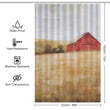 Red Barns Farmhouse Shower Curtain