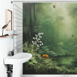 Refreshing Green Shower Curtain