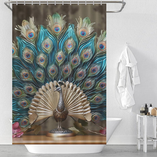 Regal Peacock Shower Curtain