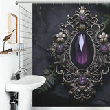 Regal Purple and Black Shower Curtain