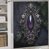 Regal Purple and Black Shower Curtain