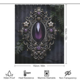 Regal Purple and Black Shower Curtain