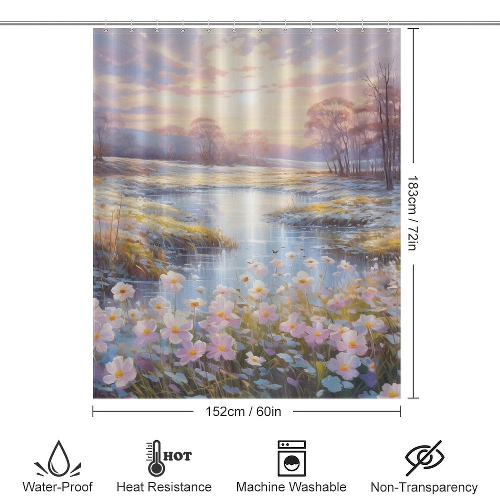 Renewal Blooms Spring Flowers Shower Curtain