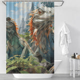 Reptilian Charm Lizard Shower Curtain