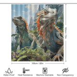 Reptilian Charm Lizard Shower Curtain