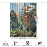 Reptilian Charm Lizard Shower Curtain