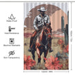 Retro Cowboy Riding Horse Western Shower Curtain